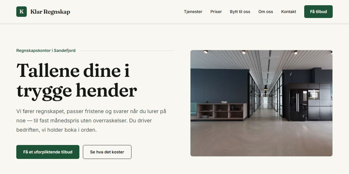 Forhåndsvisning av temaet Hovedbok for regnskapsførere