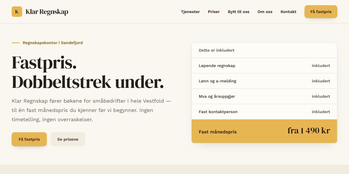Forhåndsvisning av temaet Sum for regnskapsførere