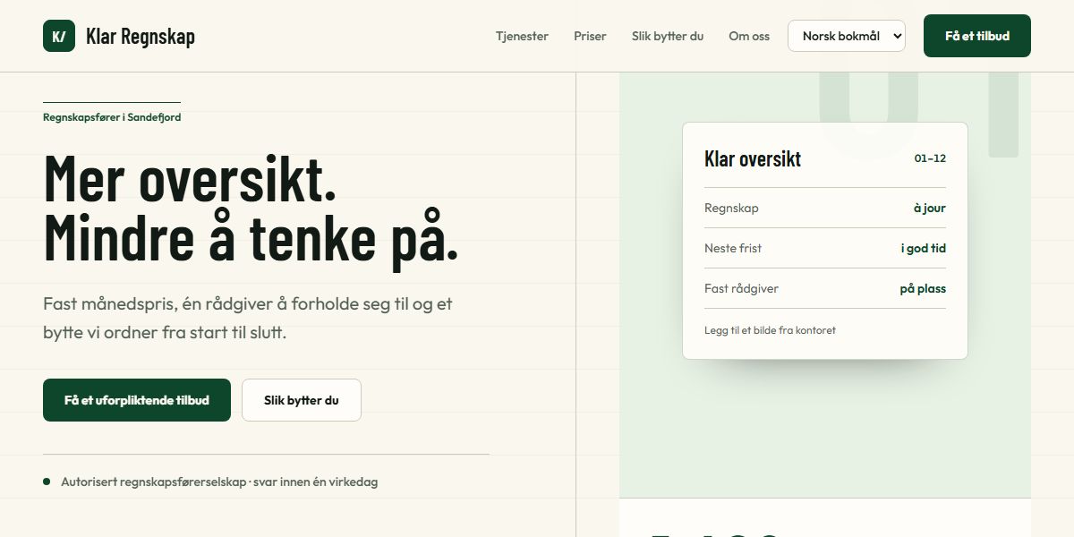 Forhåndsvisning av temaet Regnskapskontor