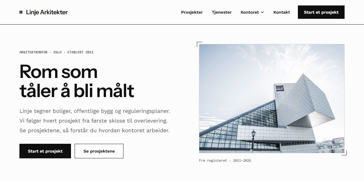 Forhåndsvisning av temaet Raster for Arkitektkontor
