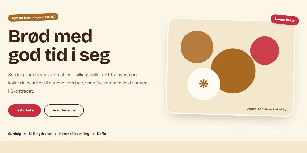 Forhåndsvisning av temaet Bakeri & kafé
