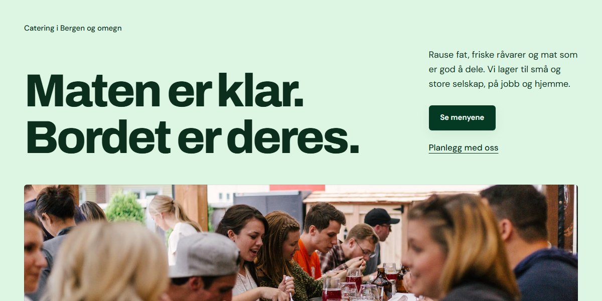 Forhåndsvisning av temaet Rause kjøkken for cateringselskaper