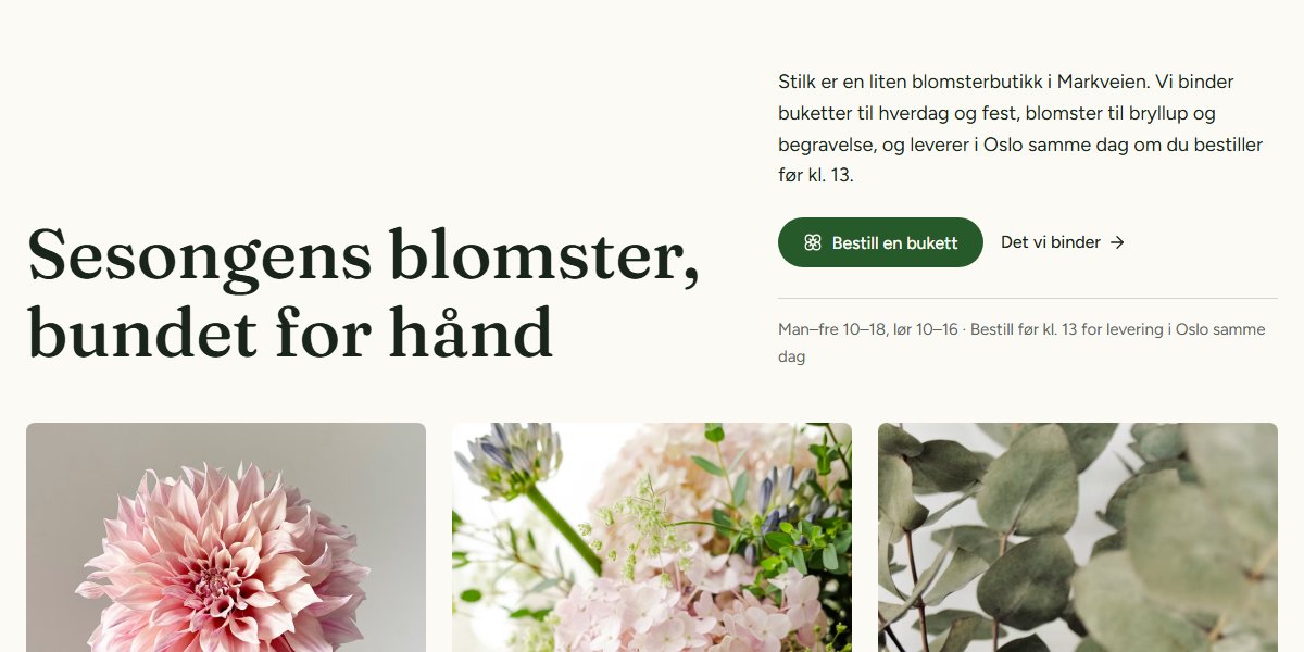 Forhåndsvisning av temaet Stilk for blomsterbutikker