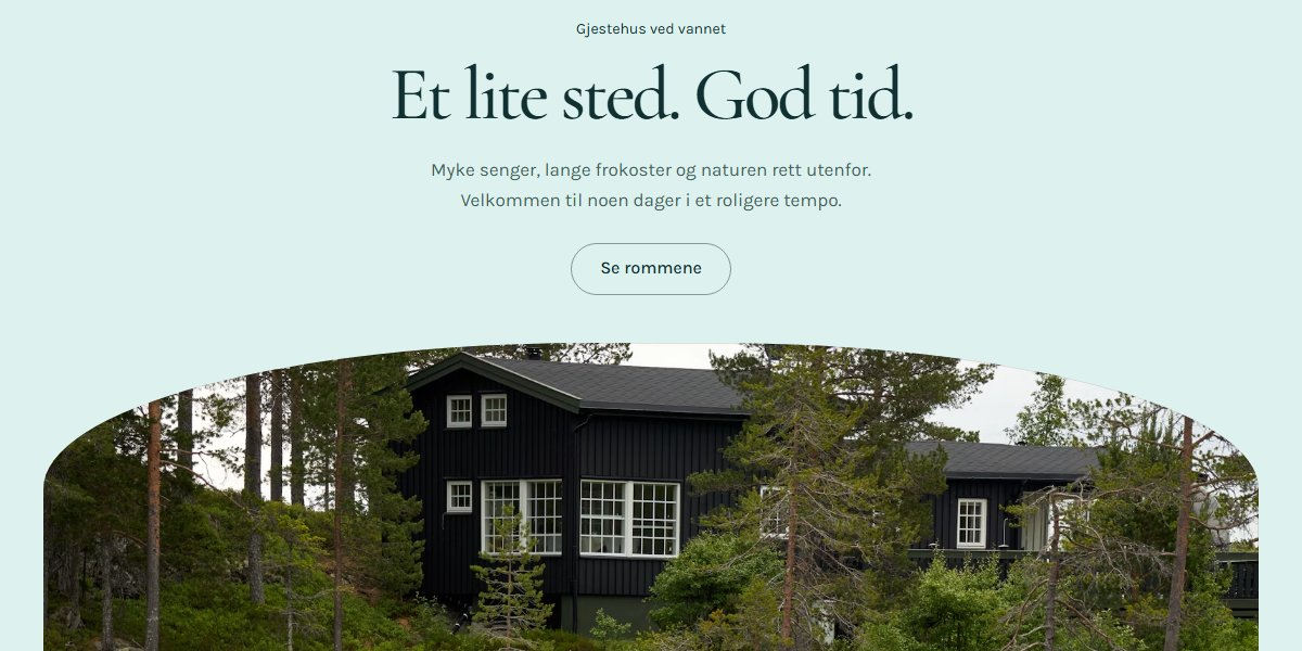 Forhåndsvisning av temaet Morgenro for gjestehus og småhoteller