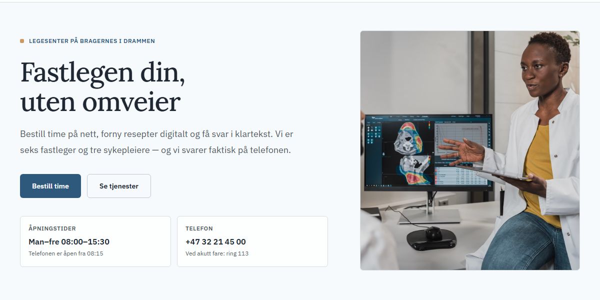 Forhåndsvisning av temaet Klarvik for legesentre