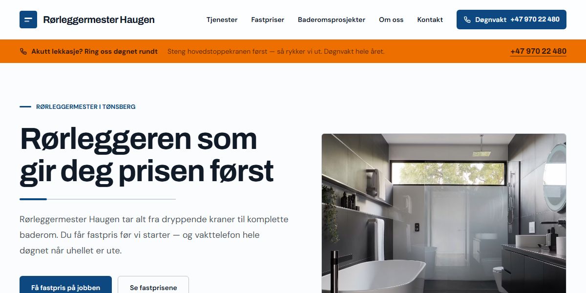 Forhåndsvisning av temaet Vater for rørleggere