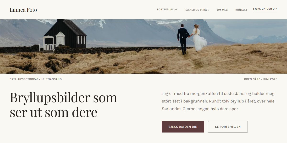 Forhåndsvisning av temaet Avtrykk for Bryllupsfotograf