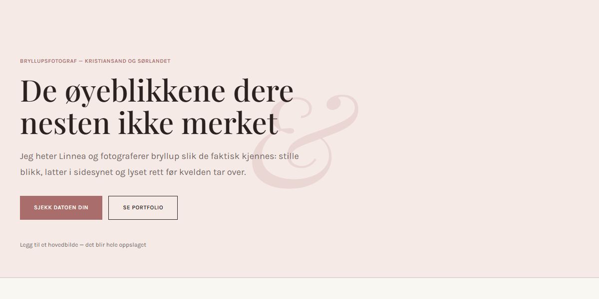 Forhåndsvisning av temaet Bryllupsfotograf