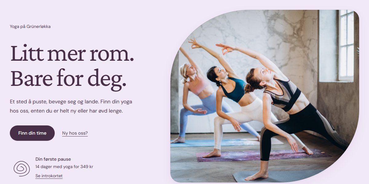 Forhåndsvisning av temaet Mellom for yogastudioer
